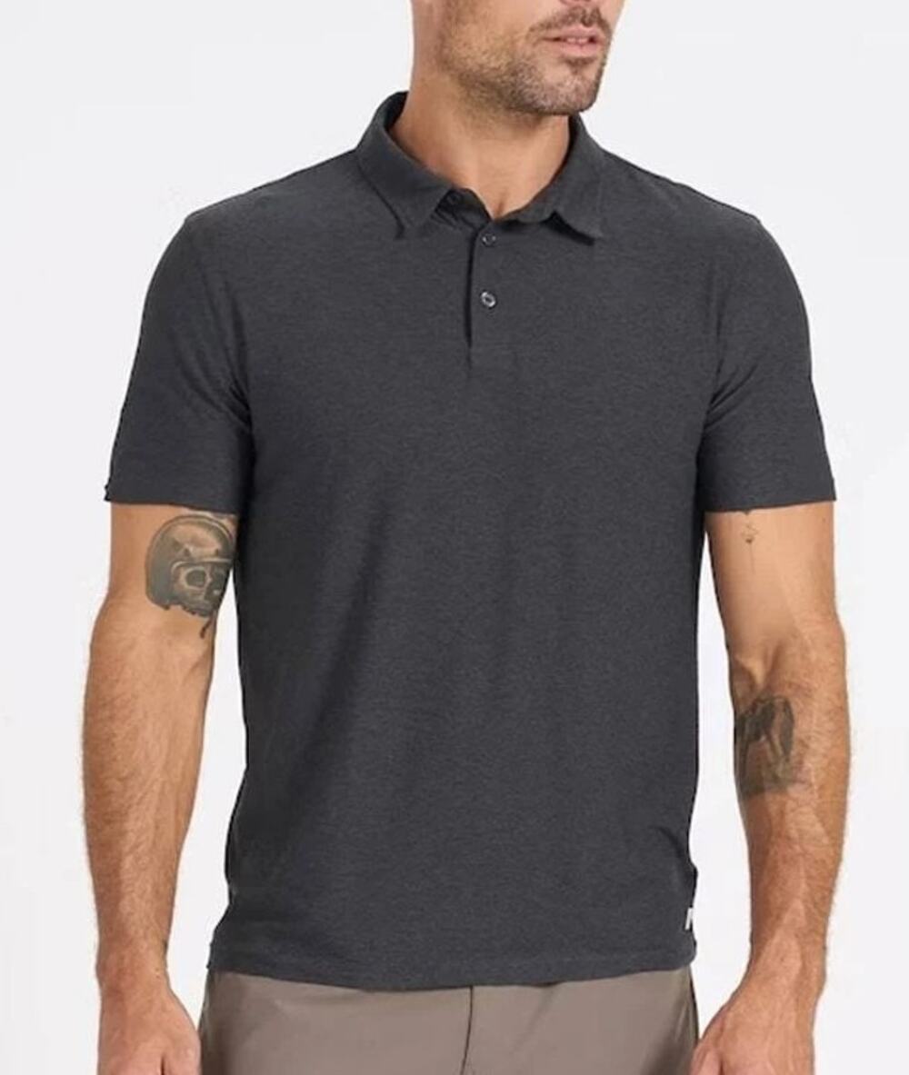 Vuori Mens Strato Tech Polo Shirt Size 3XL Black Heathered Golf Preppy Comfort